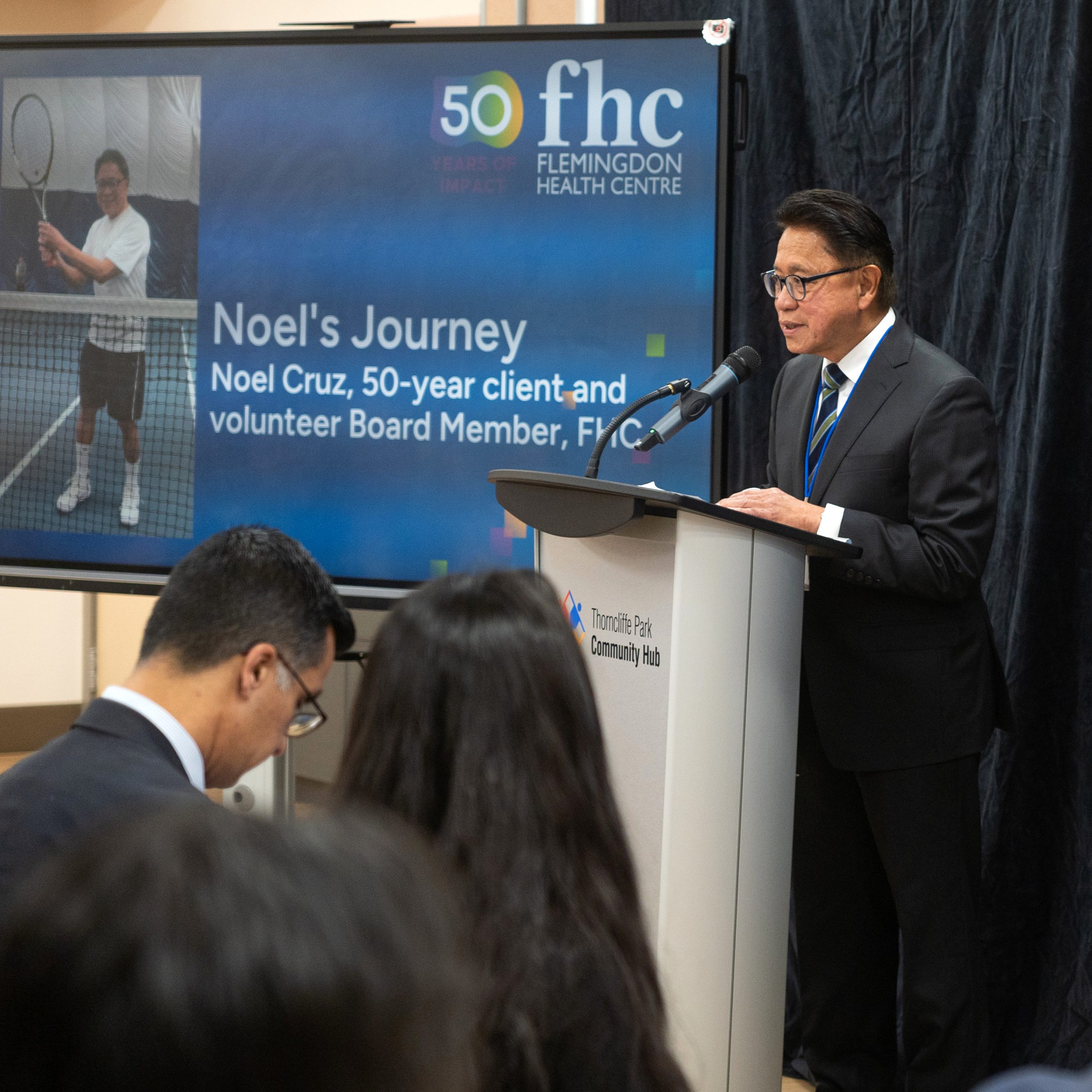 NoelsJourney1 Noel Cruz speaks about his engagement with FHC over 50 years at the April 28 Business Breakfast