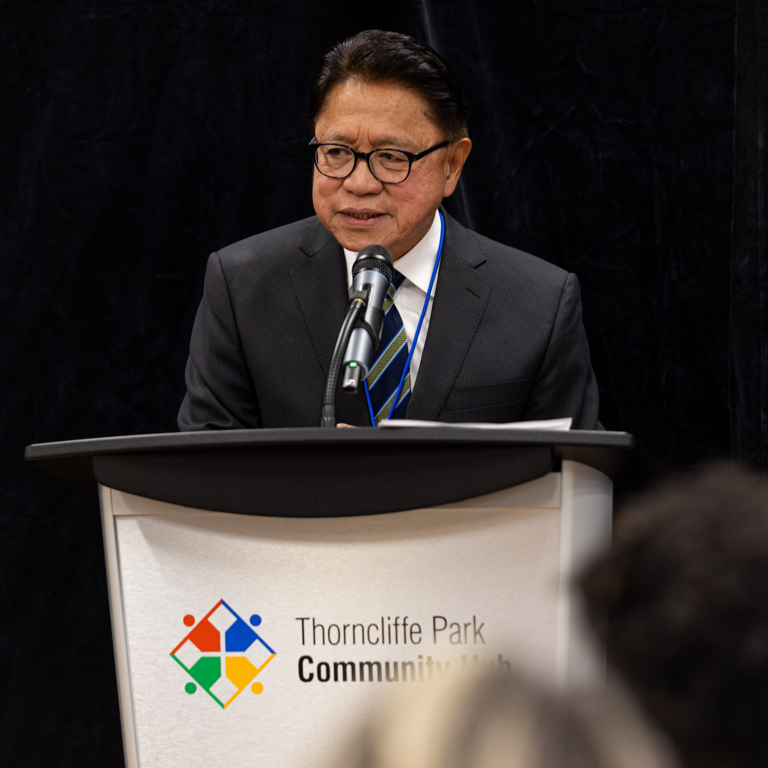NoelsJourney2 FHC board member Noel Cruz speaks at the April 28 Business Breakfast